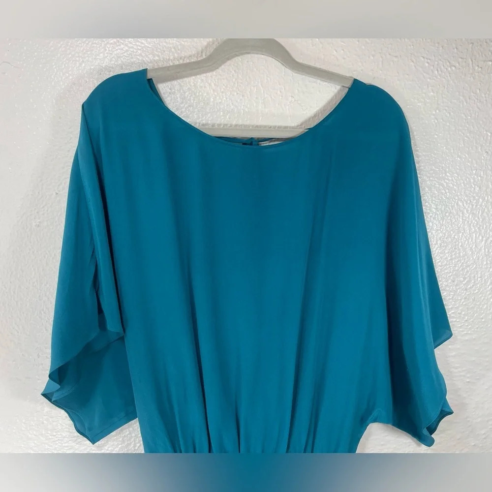 Haute Hippie 100% Silk Romper in Aquamarine Women’s M Boho Summer Lightweight - Picture 2 of 16
